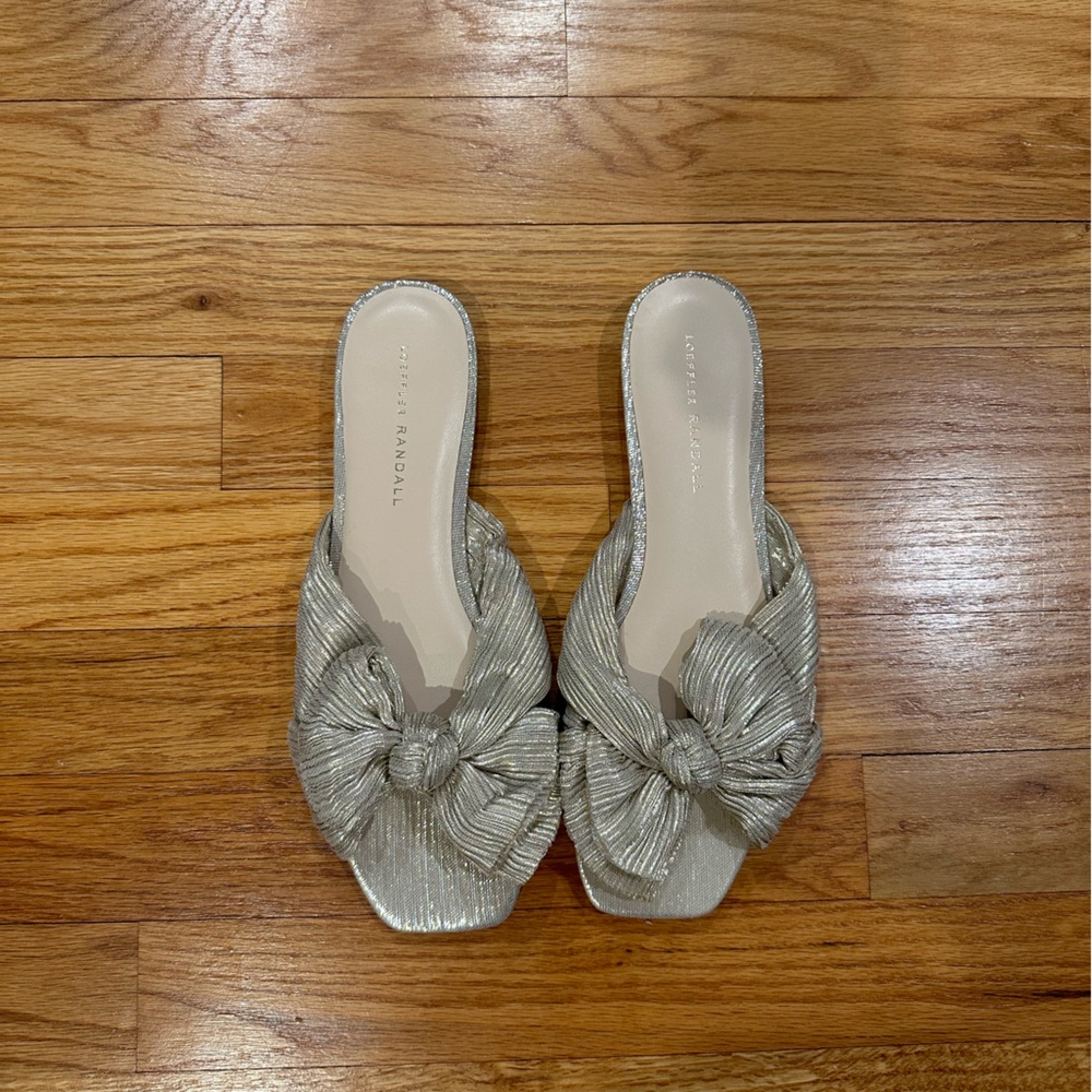 Loeffler Randall Daphne Slides in Platinum